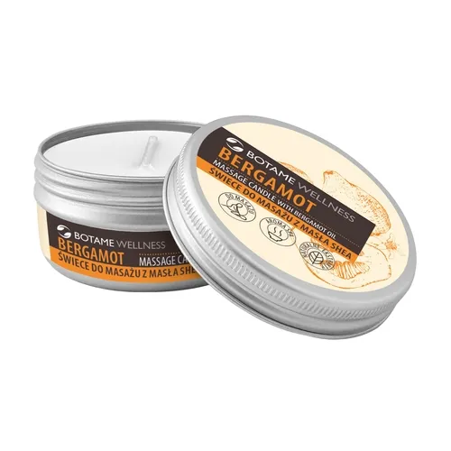 Botame Wellness, Bergamot, Świeca do masażu z masła shea