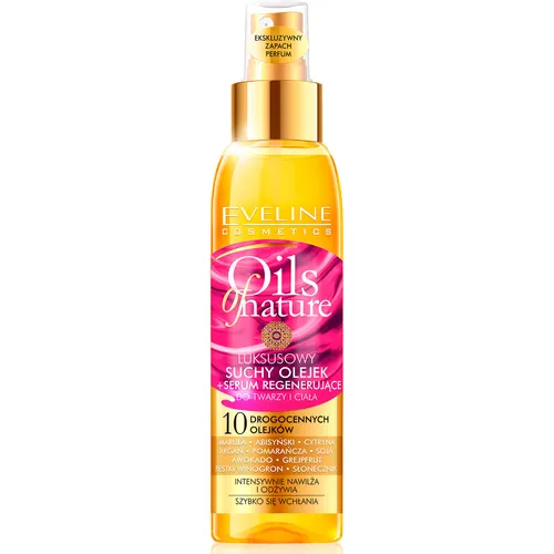 Eveline Cosmetics Oils of Nature, Luksusowy suchy olejek + serum regenerujące do twarzy i ciała '10 drogocennych oljeków'