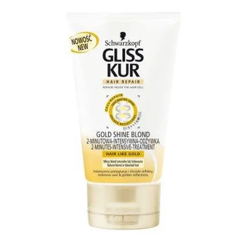 Schwarzkopf Gliss Gold Shine Blond, 2-Minutowa Intensywna Odżywka