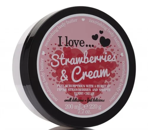 I Love... Cosmetics Strawberries & Cream, Nourishing Body Butter (Masło do ciała)