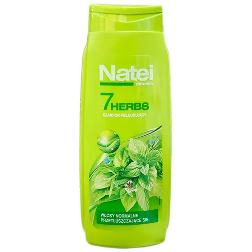 Natei Naturals, 7 Herbs, Szampon pielęgnujący