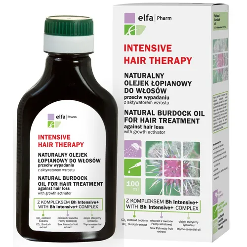 Elfa Pharm Intensive Hair Therapy, Naturalny olejek łopianowy do włosów przeciw wypadaniu z aktywatorem wzrostu