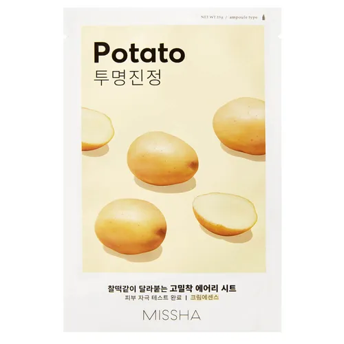 Missha Airy Fit, Face Mask Potato (Łagodząco-rozjaśniająca maseczka w płachcie z ekstraktem z ziemniaka)