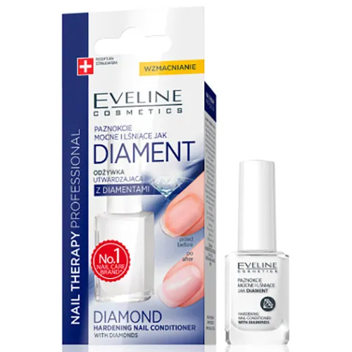 Eveline Cosmetics Nail Therapy Professional, Odżywka utwardzająca z diamentami (nowa wersja)