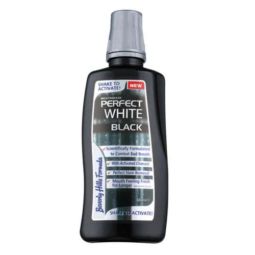 Beverly Hills Formula Perfect White Black Mouthwash (Płyn do płukania jamy ustnej)
