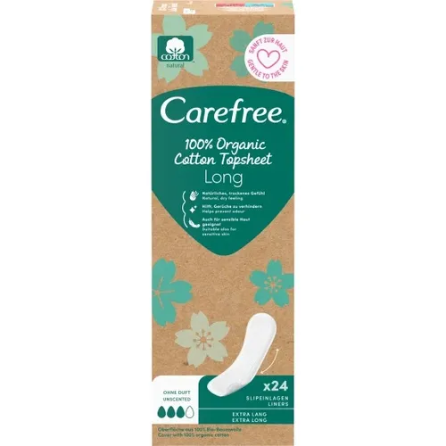 Carefree 100% Organic Cotton Long Pantyliners (Wkładki higieniczne)