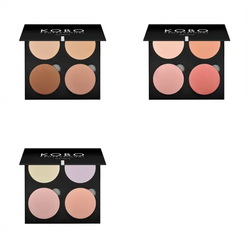 Kobo Professional Face Palette, Highlighter (Paleta 4 rozświetlaczy) - 4