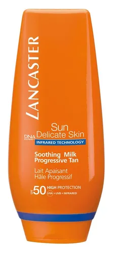 Lancaster Sun, Deliacte Skin, Soothing Milk Progressive Tan  SPF 50 (Łagodzące mleczko do skóry wrażliwej)