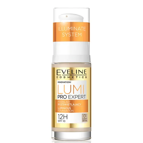 Eveline Cosmetics Lumi Pro Expert, Lekki podkład rozświetlający SPF 10