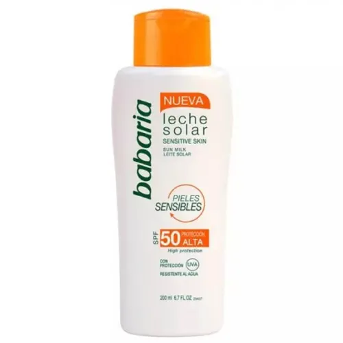 Babaria Natural Cosmetics Sun Milk SPF 50 (Mleczko do opalania z filtrem słonecznym SPF 50)