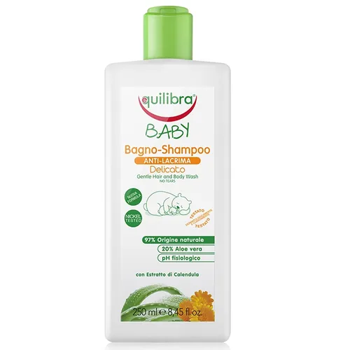 Equilibra Baby, Bagno-Shampoo Anti-Lacrima (Łagodny szampon do ciała i włosów  0m+) - 1