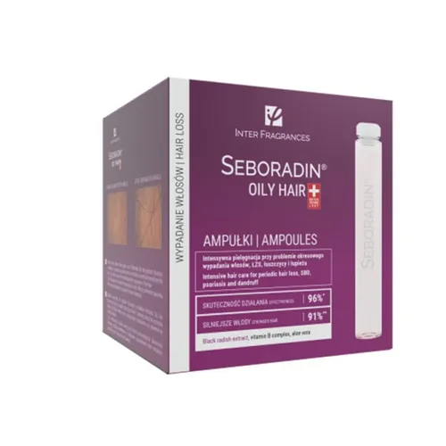 Seboradin Oily Hair, Ampułki do włosów przetłuszczających się i wypadających