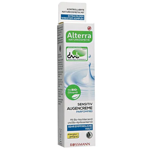 Alterra Sensitiv, Augencreme Parfumfrei (Krem pod oczy bez substancji zapachowych)