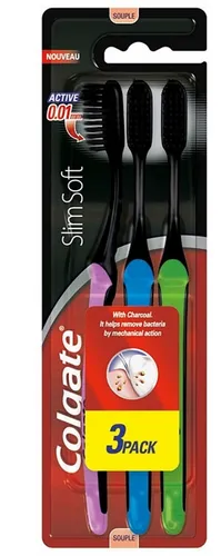 Colgate SlimSoft Active, Szczoteczka do zębów z aktywnym węglem