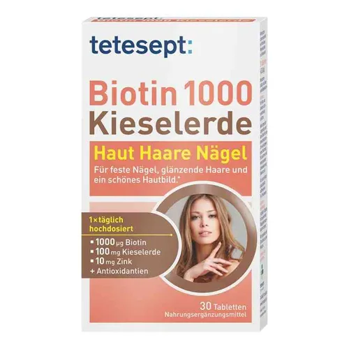 Tetesept Biotin 1000 Kieselerde (Biotyna 1000  z krzemionką)