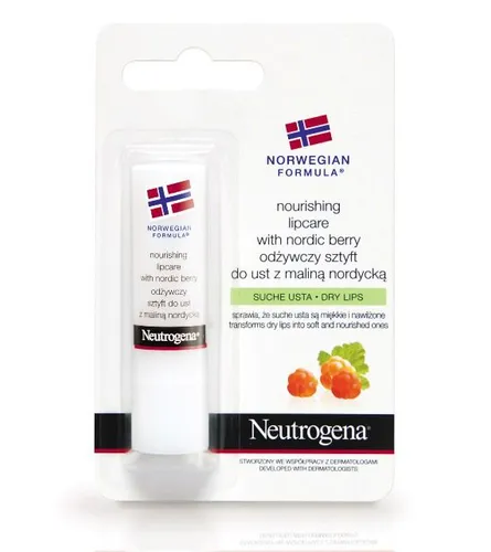 Neutrogena Formuła Norweska, Odżywczy sztyft do ust z maliną nordycką