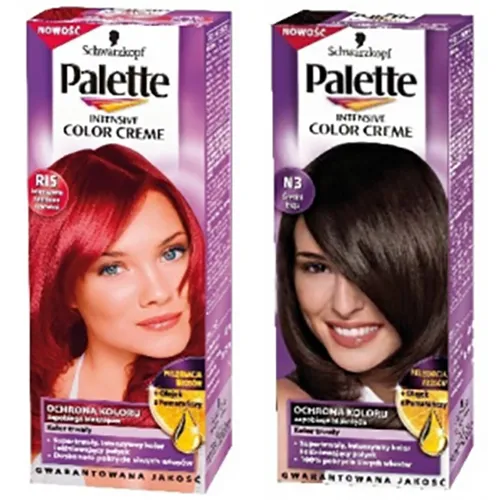 Palette Intensive Color Creme (Krem koloryzujący z olejkiem z pomarańczy - Odcienie czerwone i brązowe)