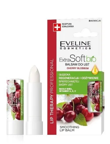 Eveline Cosmetics Lip Therapy Professional, Extra Soft BIO, Balsam do ust `Kwiat wiśni`