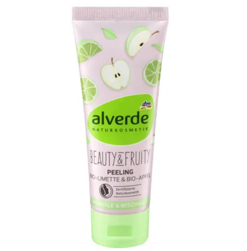 Alverde Beauty & Fruity, Peeling  Bio-Limette & Bio-Apfel (Peeling do twarzy)
