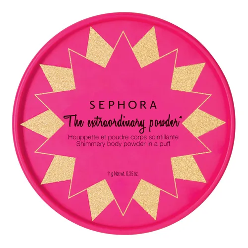 Sephora The Extraordinary Powder, Shimmery Body Powder in a Puff (Rozświetlający puder do ciała w puszku)
