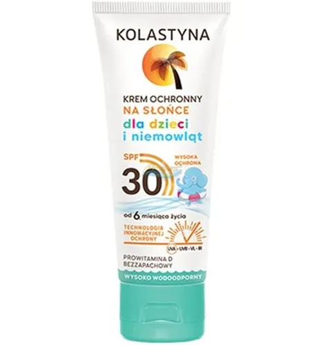 Kolastyna Opalanie, Krem ochronny na słońce dla dzieci wysoko wodoodporny SPF30