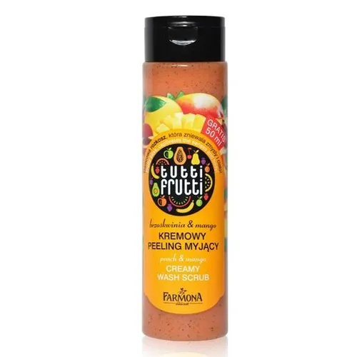Tutti Frutti Kremowy peeling myjący do ciała `Brzoskwinia i mango`