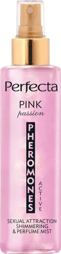 Perfecta Pheromones Active, Sexual Attraction Shimmering & Perfume Mist Pink Passion (Perfumowana mgiełka do ciała)