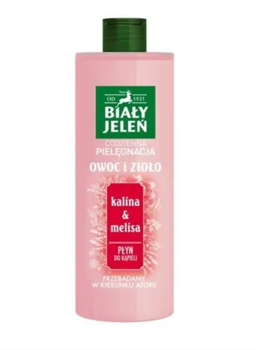 Biały Jeleń Owoc i zioło, Płyn do kąpieli `Kalina & melisa`