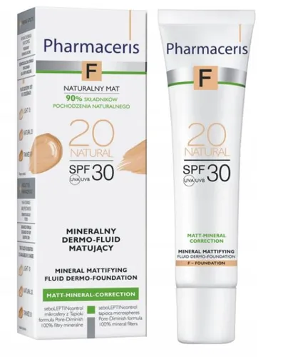 Pharmaceris F, Matt - Mineral Correction, Mineralny dermo-fluid matujący SPF 30 - 2