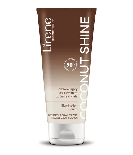 Lirene Dermoprogram Rozświetlający złocisty krem do twarzy i ciała `Coconut Shine`