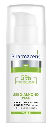Pharmaceris T, Sebo - Almond Peel, Krem z 5% kwasem migdałowym na noc I stopień złuszczania - 1