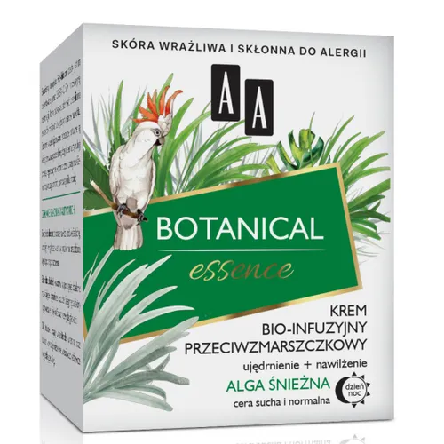AA Botanical Essence, Krem bio-infuzyjny przeciwzmarszczkowy cera sucha i normalna  `Alga śnieżna`