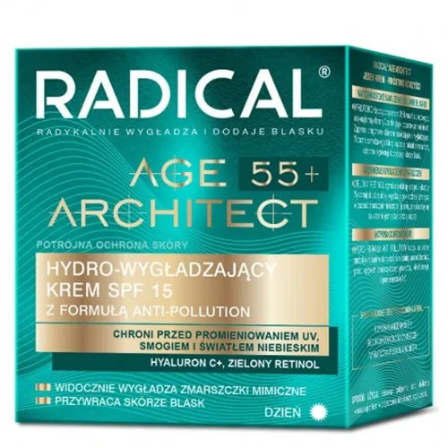 Radical Age Architect 55+, Hydro-wygładzający krem SPF15 z formułą anti-pollution na dzień