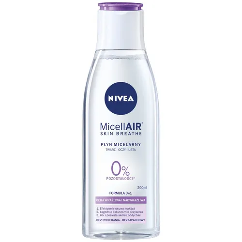Nivea MicellAir 5w1, Płyn micelarny do cery wrażliwej i nadwrażliwej (stara wersja) - 4