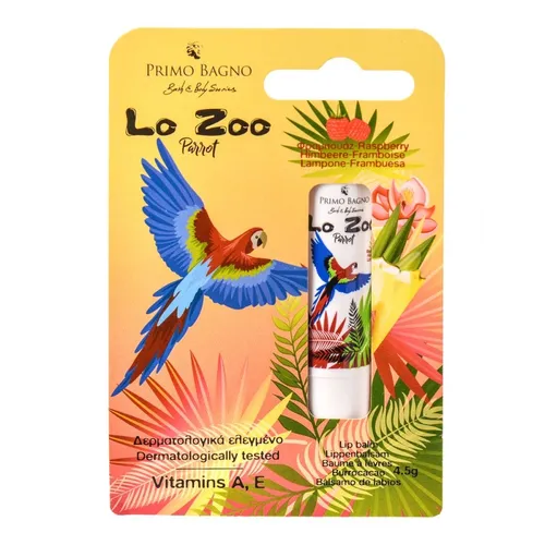 Primo Bagno Loo Zoo Parrot Raspberry Lip Balm (Balsam do ust Malina)