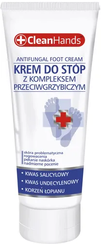 CleanHands Krem do stóp z kompleksem przeciwgrzybiczym