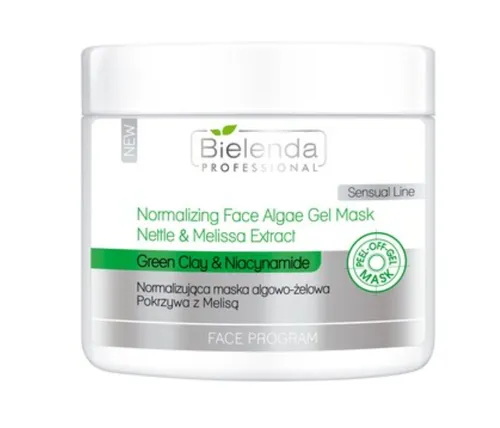 Bielenda Professional Face Program, Normalizing Face Algae Gel Mask Nettle & Melissa Extract (Normalizująca maska algowo-żelowa `Pokrzywa z melisą`)