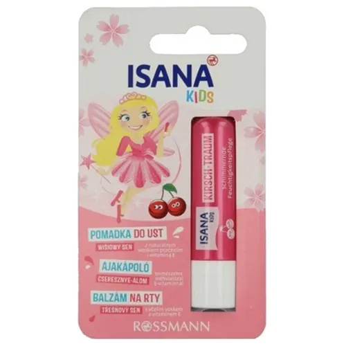 Isana Kids, Kirsch-traum Lippenpflege (Pomadka do ust `Wiśniowy sen`)