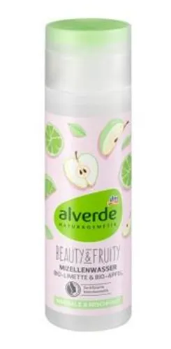 Alverde Beauty & Fruity, Mizellen Wasser Bio-Limette & Bio-Apfel (Płyn micelarny dla cery normalnej i mieszanej)