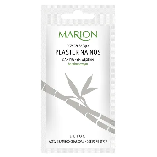Marion Detox, Active Bamboo Charcoal Nose Pore Strip (Oczyszczający plaster na nos z aktywnym węglem bambusowym)