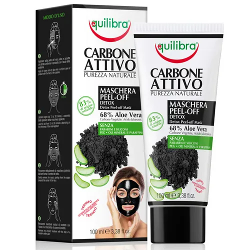 Equilibra Carbone Attivo Maschera Peel-off Detox (Maska do twarzy typu peel-off z aktywnym węglem)