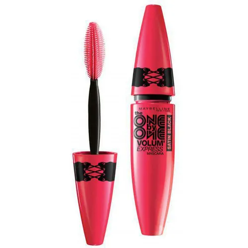 Maybelline New York Volum` Express, One by One Satin Black Mascara (Tusz pogrubiająco - rozdzielający do rzęs)