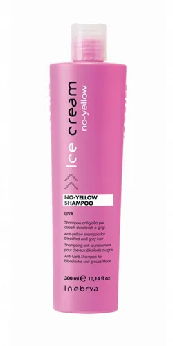 Inebrya Ice Cream, No - Yellow Shampoo (Szampon do włosów rozjaśnianych i siwych neutralizujący żółte tony)