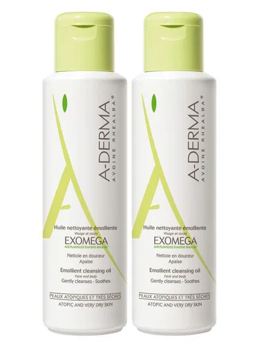 A-Derma Exomega, Huile Nettoyante Emolliente Visage et Corps [Emollient Cleansing Oil] (Olejek oczyszczająco-zmiękczający do  mycia twarzy i ciała) - 2