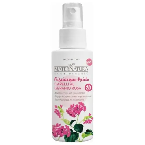 MaterNatura Risciacquo Acido Capelli al Geranio Rosa (Kwasowa odżywka do włosów z geranium)