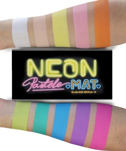 Glam Shop GlamBOX , Edycja 15 Pastele - neon - mat, Paleta cieni do powiek - 2
