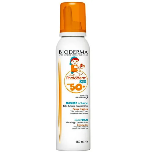 Bioderma Photoderm, Kid Mousse Solaire SPF 50+ / UVA 39 (Ochronna pianka dla dzieci)