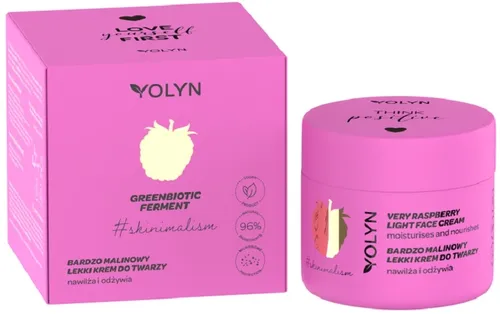 Yolyn Very Raspberry Light Face Cream (Lekki krem do twarzy `Bardzo Malinowy`)