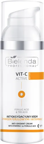 Bielenda Professional Vit-C Active, Antyoksydacyjny krem na noc z kwasem ferulowym i witaminą C - 1