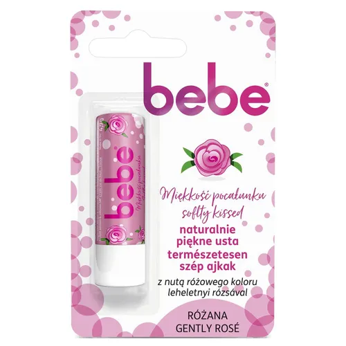 Bebe (Young Care) Lip Balm Softly Kissed (Pielęgnacyjna pomadka do ust różana `Miekkość pocałunku` (nowa wersja))